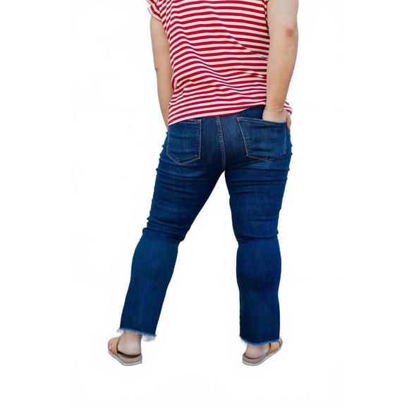 NEW LOVERVET seabrook beach high rise jeans in dark wash - Picture 4 of 10